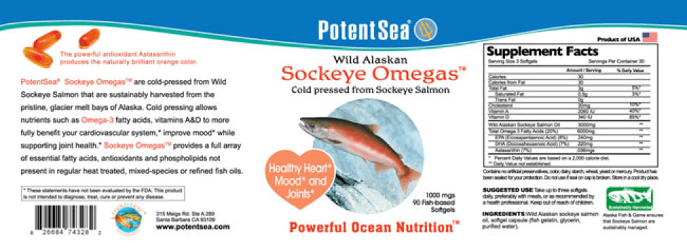 Sockeye Omegas Salmon Fish Oil
